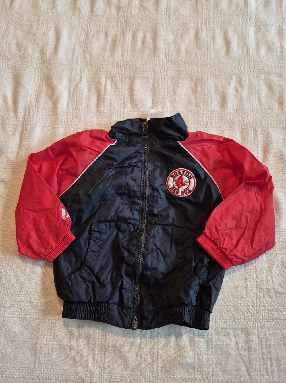 Majestic boys Boston Red Sox 18 months full zip windbreaker embroidered VGUC